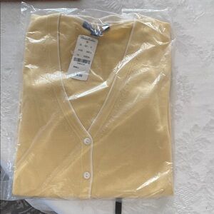 Yellow V-Neck Women's Sweater